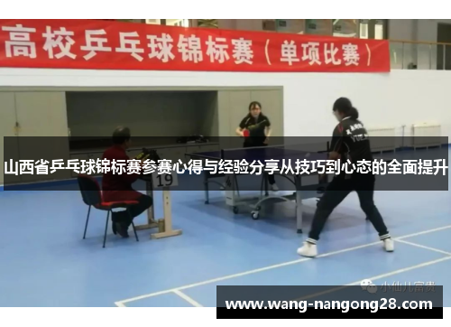 山西省乒乓球锦标赛参赛心得与经验分享从技巧到心态的全面提升
